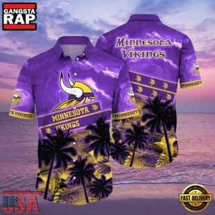 Minnesota Vikings Hikingtime Aloha Shirt