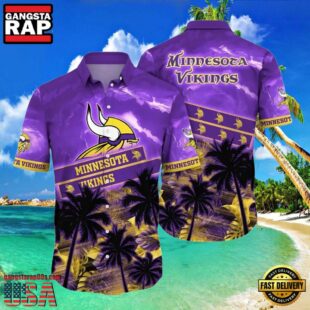 Minnesota Vikings Hikingtime Aloha Shirt