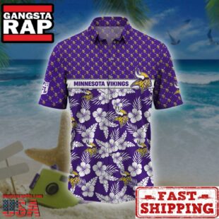 Minnesota Vikings NFL Palm Leaves Hawaiian Shirt