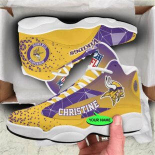 Minnesota Vikings NFL Personalized Jordan 13 Shoes