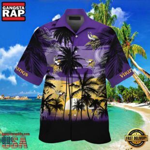 Minnesota Vikings Viking Sunset Hawaiian Shirt