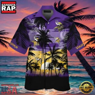 Minnesota Vikings Viking Sunset Hawaiian Shirt