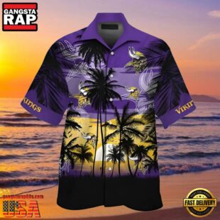 Minnesota Vikings Viking Sunset Hawaiian Shirt