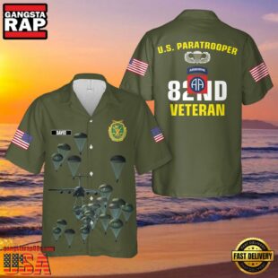 Name Us Army 82Nd Airborne Division Veteran Hawaiian Shirt