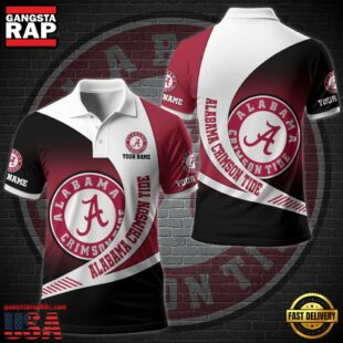 NCAA Alabama Crimson Tide Team Polo Shirt Custom Your Name