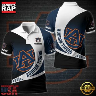 NCAA Auburn Tigers Team Polo Shirt Custom Your Name