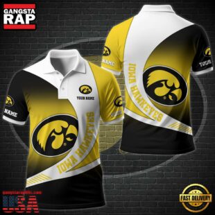 NCAA Iowa Hawkeyes Team Polo Shirt Custom Your Name