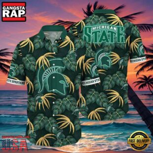 NCAA Michigan State Spartans Lush Greenery New Design Hawaiian Shirt