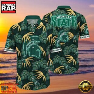 NCAA Michigan State Spartans Lush Greenery New Design Hawaiian Shirt