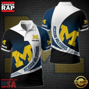 NCAA Michigan Wolverines Team Polo Shirt Custom Your Name