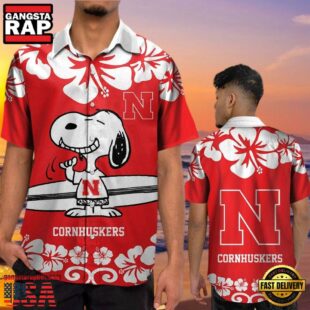 NCAA Nebraska Cornhuskers Snoopy New Design Hawaiian Shirt