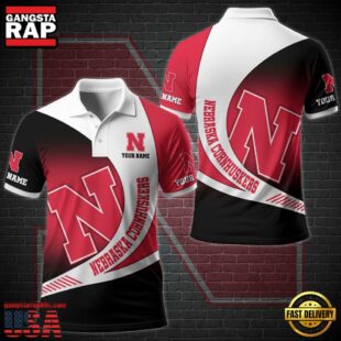 NCAA Nebraska Cornhuskers Team Polo Shirt Custom Your Name