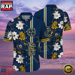 NCAA Notre Dame Fighting Irish Floral New Design Hawaiian Shirt