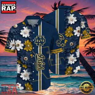 NCAA Notre Dame Fighting Irish Floral New Design Hawaiian Shirt