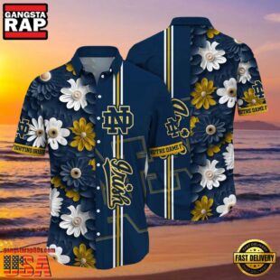 NCAA Notre Dame Fighting Irish Floral New Design Hawaiian Shirt