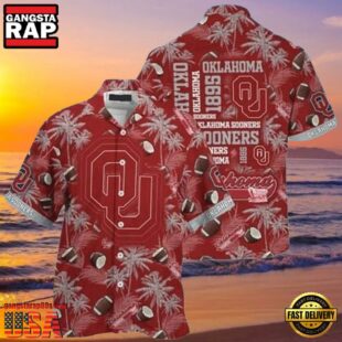 NCAA Oklahoma Sooners Crimson Grey New Design Hawaiian Shirt