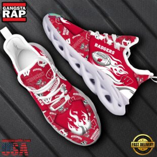 NCAA Wisconsin Badgers Max Soul Shoes Gift For Fans