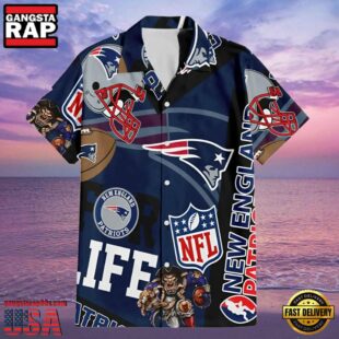 New England Patriots For Life Hawaiian Shirt