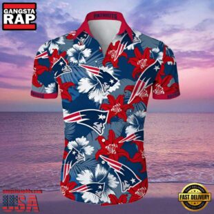 New England Patriots Tropical Flower Hawaiian Shirt