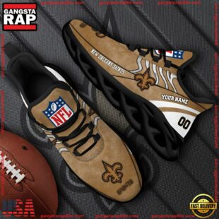 New Orleans Saints NFL Clunky Shoes For Fans Custom Name And Number