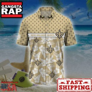 New Orleans Saints NFL Palm Leaves Hawaiian Shirt