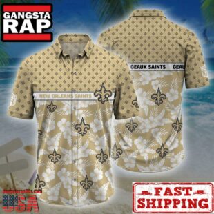 New Orleans Saints NFL Palm Leaves Hawaiian Shirt