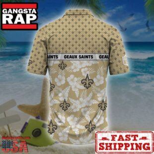 New Orleans Saints NFL Palm Leaves Hawaiian Shirt