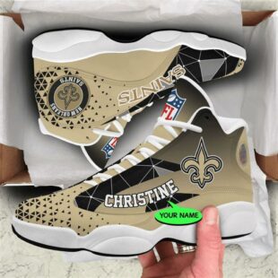 New Orleans Saints NFL Personalized Jordan 13 Shoes