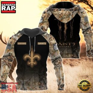 New Orleans Saints Personalized Hoodie Camo Hunting Perfect Gift