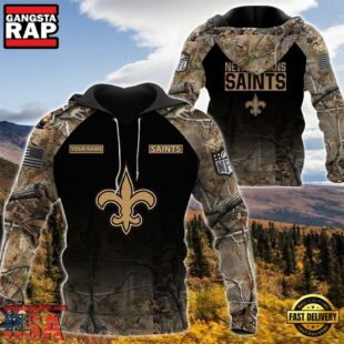 New Orleans Saintspersonalized Your Name Hunting Camo Hoodie