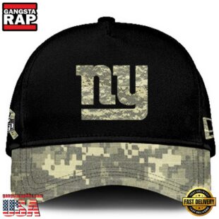 New York Giants 2024 Salute to Service Club Black Camo Cap Gift For Veteran