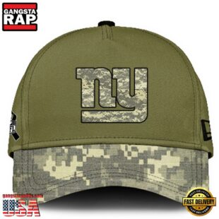 New York Giants 2024 Salute to Service Club Green Camo Cap Gift For Veteran