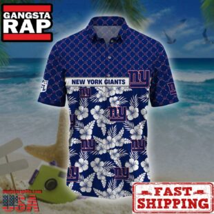 New York Giants NFL Palm Leaves Hawaiian Shirt