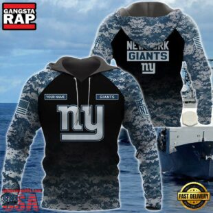 New York Giants U.S. Navy NWU Camouflage Cutsom Name Hoodie