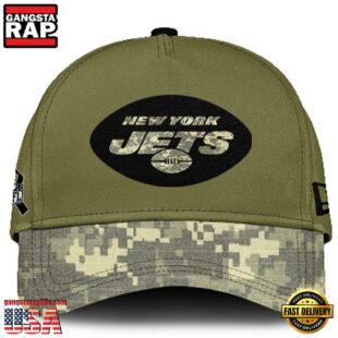 New York Jets 2024 Salute to Service Club Green Camo Cap Gift For Veteran