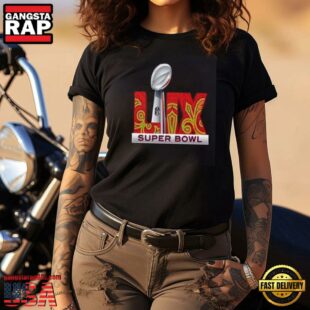 NFL 2025 Super Bowl LIX Football Logo Unisex T Shirt Black