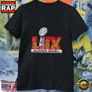 NFL 2025 Super Bowl LIX Football Logo Unisex T Shirt Black