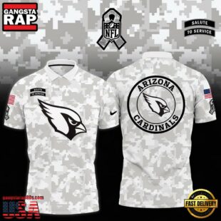 NFL Arizona Cardinals Camo 2024 Salute to Service Polo Shirt