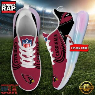 NFL Arizona Cardinals Custom Rainbow Atmospheric Cushion Running Shoes, Women's Sneaker