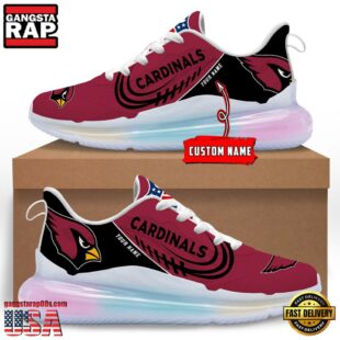 NFL Arizona Cardinals Custom Rainbow Atmospheric Cushion Running Shoes, Women's Sneaker