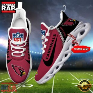 NFL Arizona Cardinals Football Team Design Max Soul Shoes, Football New Sneaker Shoes