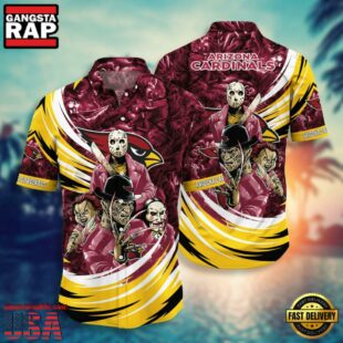 NFL Arizona Cardinals Halloween Horror Movies Summer Hawaiian Shirts