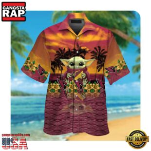 NFL Arizona Cardinals x Baby Yoda Tropical Aloha Hawaiian Shirts