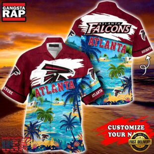 NFL Atlanta Falcons Summer Button Up Hawaii Shirt