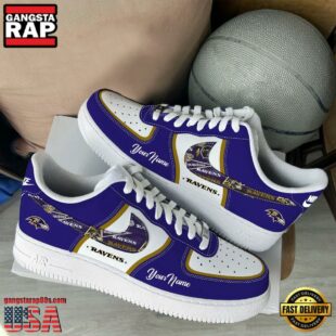 NFL Baltimore Ravens Logo Team Limited Edition New Design Custom Air Force 1 Shoes