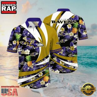 NFL Baltimore Ravens Summer Hawaiian Shirt With Pineapple