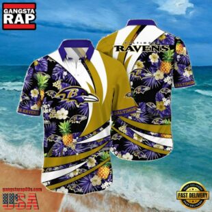 NFL Baltimore Ravens Summer Hawaiian Shirt With Pineapple