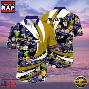 NFL Baltimore Ravens Summer Hawaiian Shirt With Pineapple