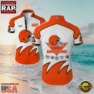 NFL Browns Summer Hawaiian Shirt Summer Button Up