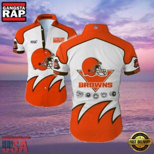 NFL Browns Summer Hawaiian Shirt Summer Button Up